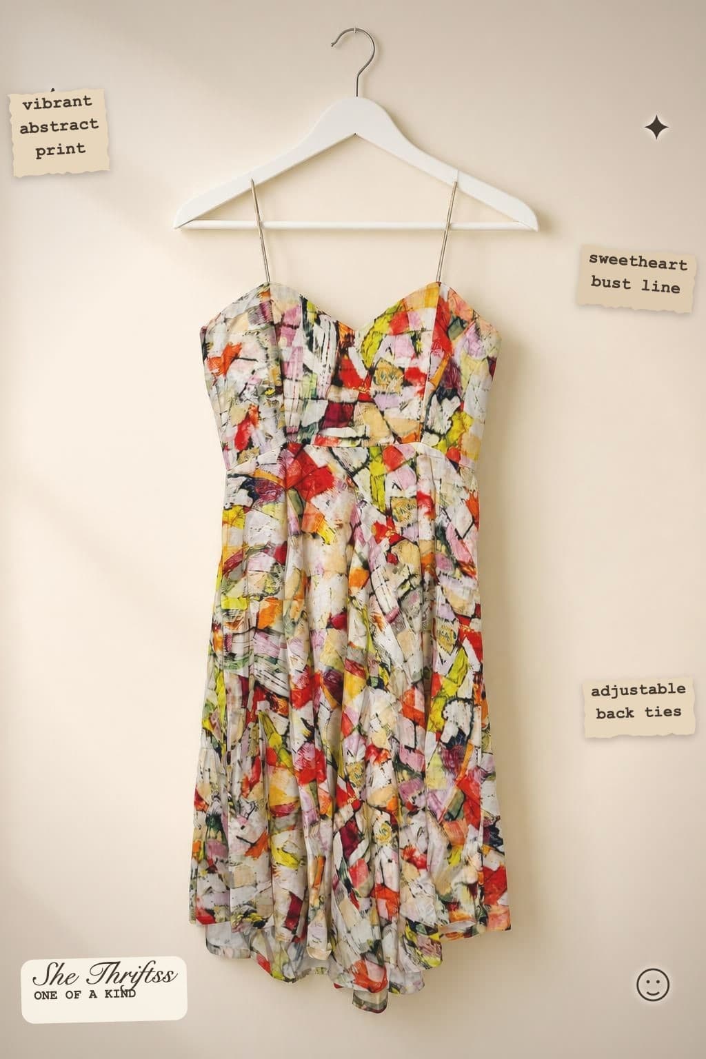 abstract print cami dress