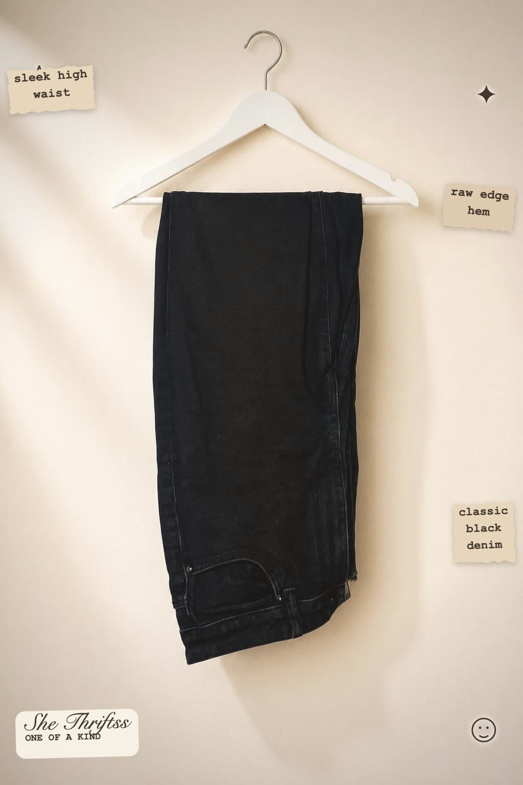 Black high waist jeans