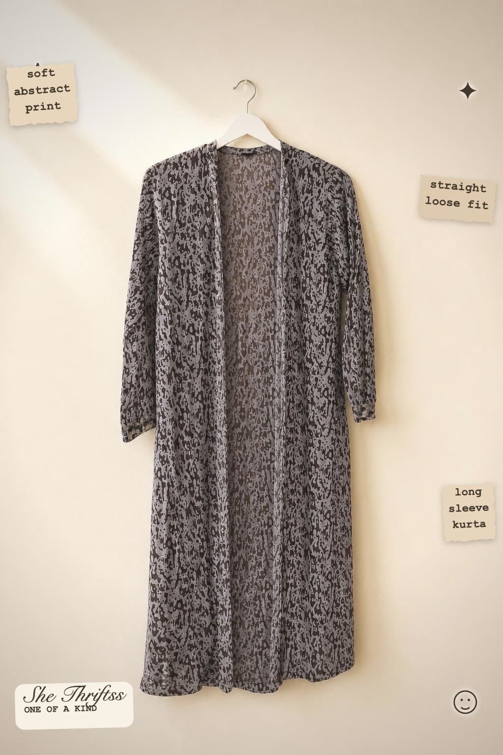 Brown and grey patterned Shrug