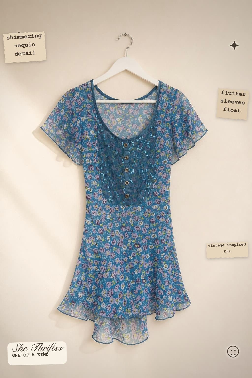 Floral ruffle dress