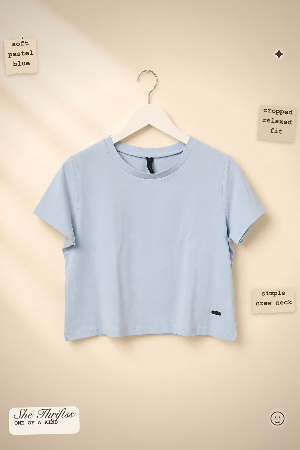 Light blue crop tee
