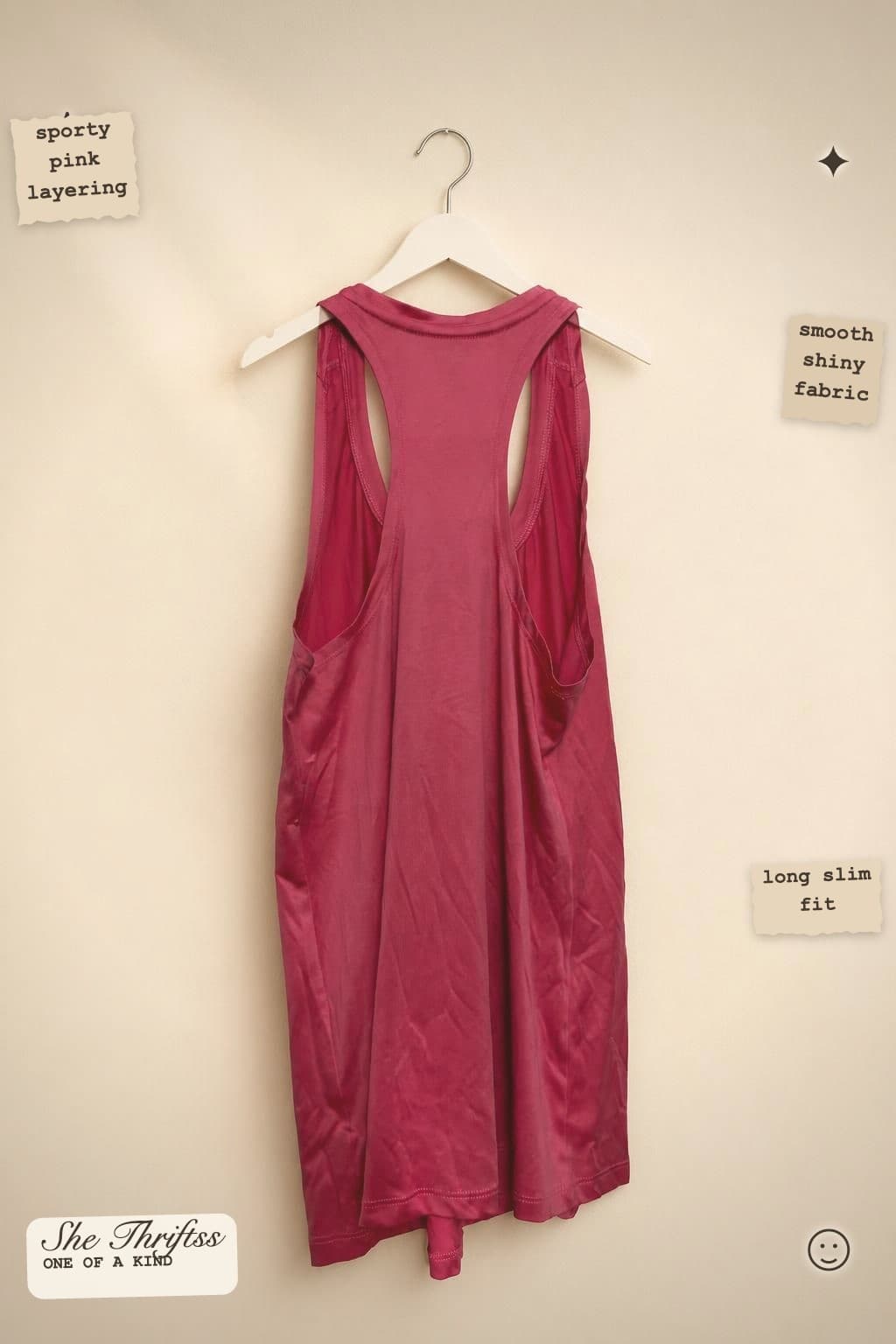 Pink racerback vest top
