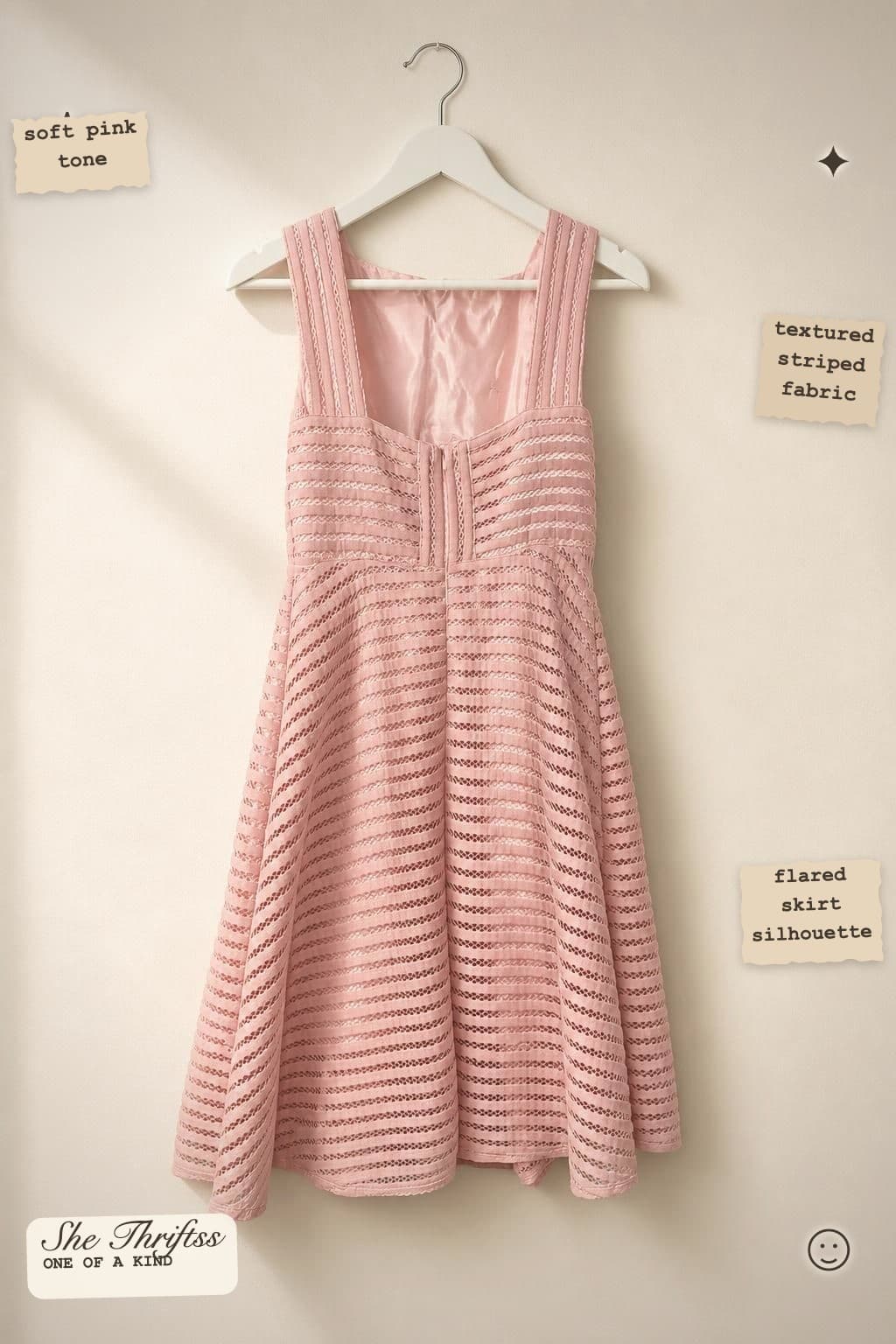 Soft pink swing dress