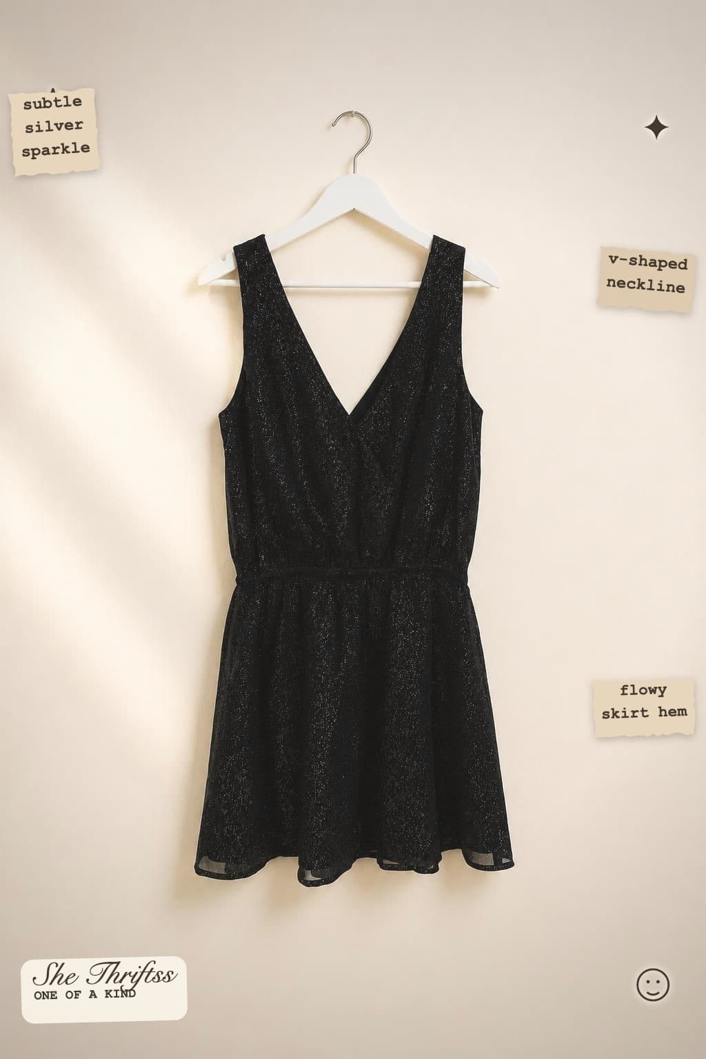 Sparkle v-neck dress