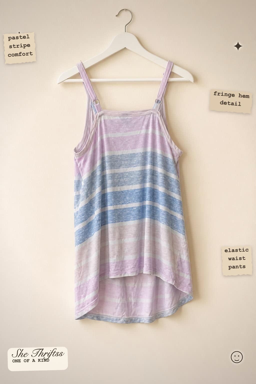 striped loungewear set