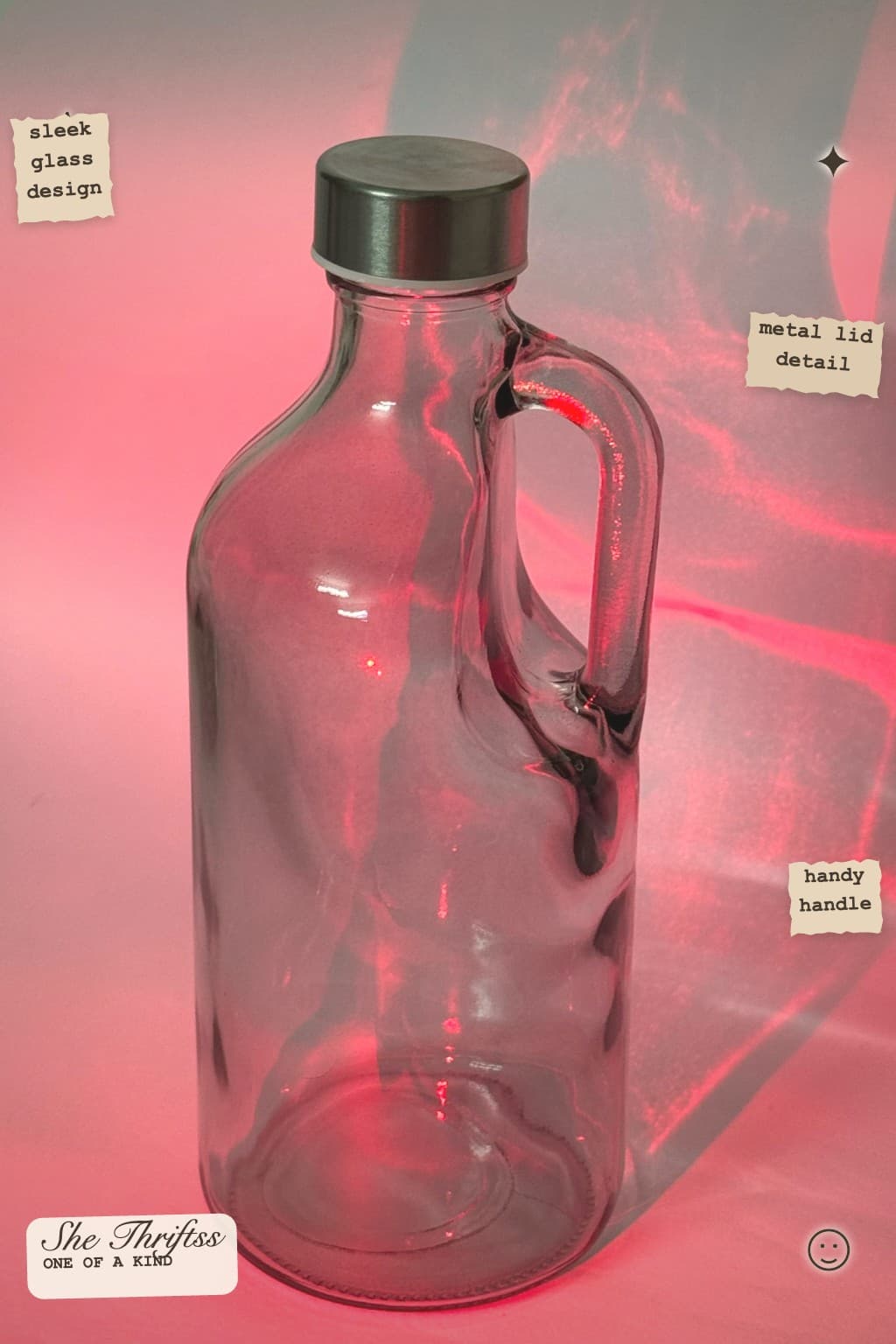 Tinted-Clear glass bottle (1.1 L)