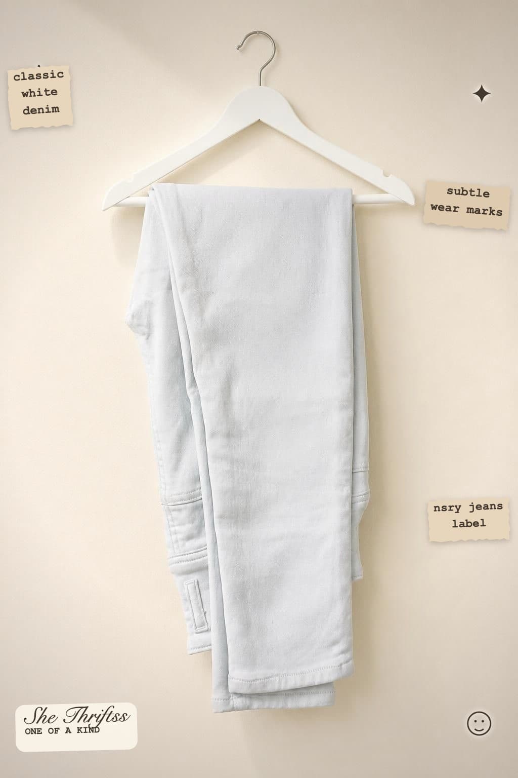 White slimming fit jeans